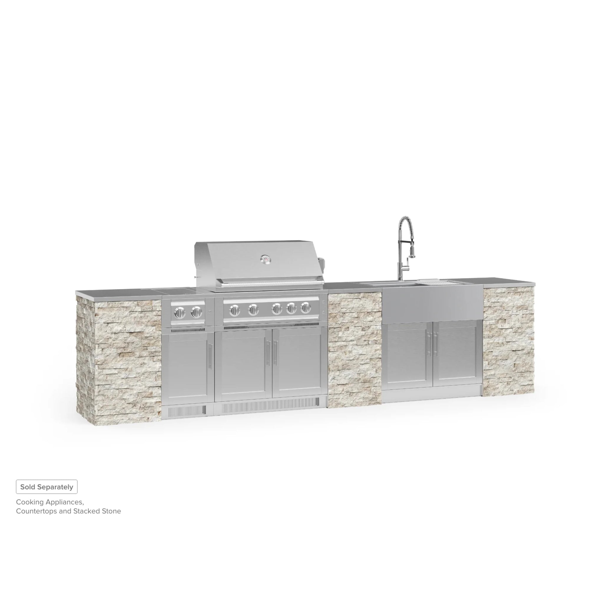 Signature Series 8PC Custom Outdoor Kitchen · 304 Stainless Steel · Shaker Door