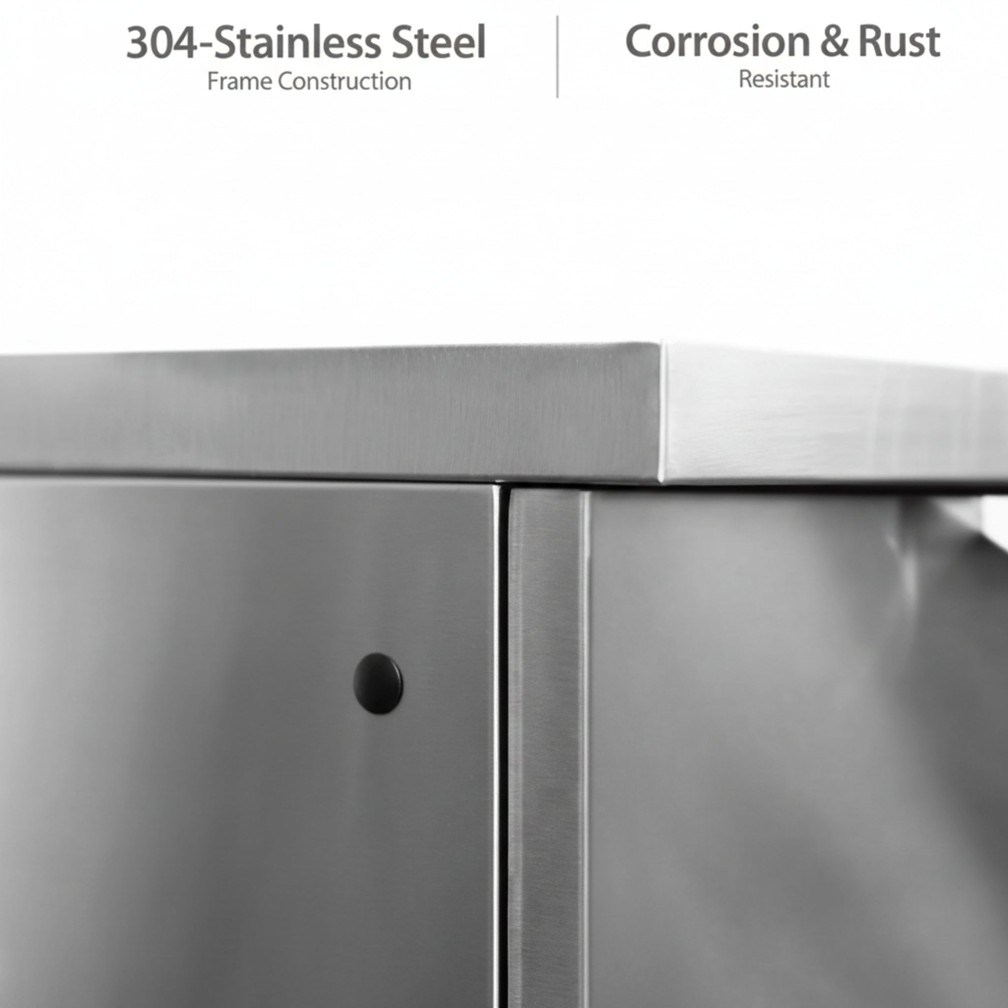 Newage Products Outdoor Kitchen Stainless Steel 2 Piece Cabinet Set with 2-Door and Bar Cabinet